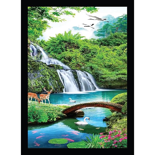 BIRD'S MIND Synthetic Wood Wall Hanging Scenery Nature Photo